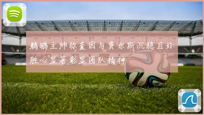 鹈鹕主帅称奎因与费尔斯沉稳且好胜心显著彰显团队精神